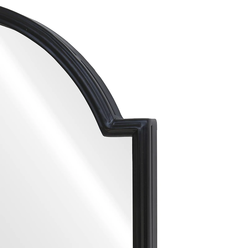 16" x 24" Scalloped Arch Wall Mirror in Black Metal Frame by Ashland®