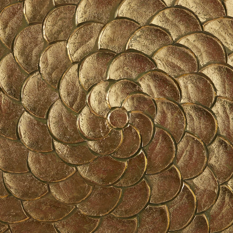Gold Wood Carved Radial Plate Wall Decor 47" x 2" x 47"