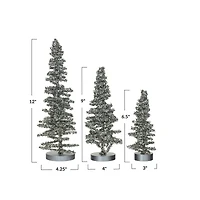 Hello Honey® Silver Glitter Tinsel Tree Set