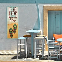 Flip Flop Repair Shop Outdoor Canvas Art Print - 16"x48"