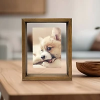 Expressions™ Brown Linear Wood Float Frame by Studio Décor