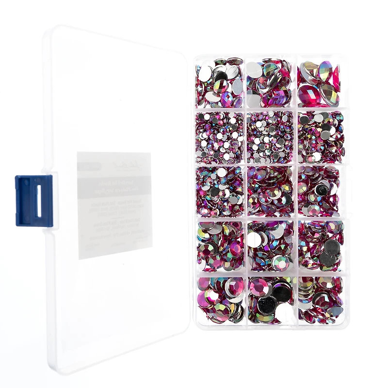 John Bead Round & Oval Acrylic Flatback Rhinestones in Box