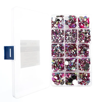 John Bead Round & Oval Acrylic Flatback Rhinestones in Box