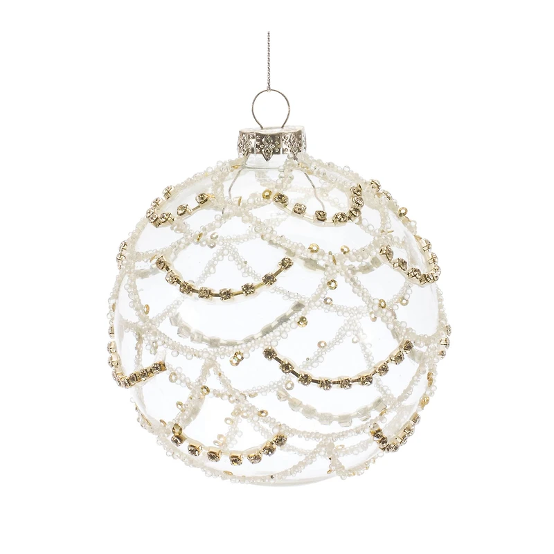 6ct. 4" Jeweled Glass Ball Ornaments