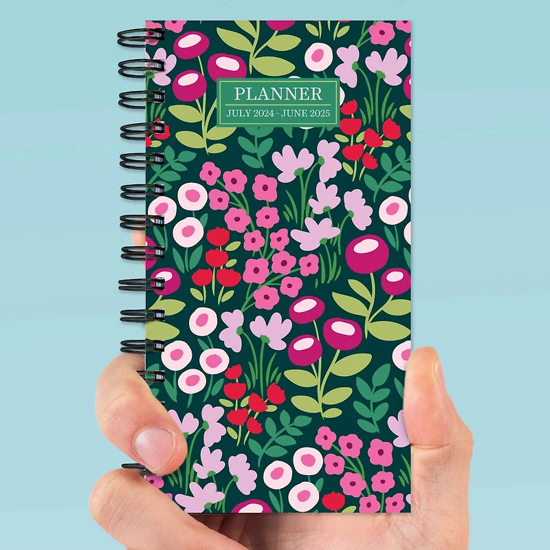 TF Publishing 2025 Floral Burst Small Weekly Monthly Spiral Planner