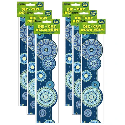 Eureka® Blue Harmony Mandala Extra Wide Deco Trim Borders, 222ft.