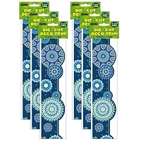 Eureka® Blue Harmony Mandala Extra Wide Deco Trim Borders, 222ft.