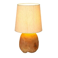 Hello Honey® 16" Natural Terra Cotta Table Lamp with Cotton Shade