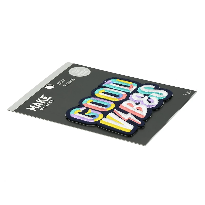 Iron-On & Adhesive Good Vibes Embroidered Patch by Make Market®