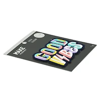 Iron-On & Adhesive Good Vibes Embroidered Patch by Make Market®