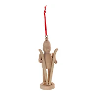 4.5" Unfinished DIY Wood Ski Nutcracker Ornament by Make Market®
