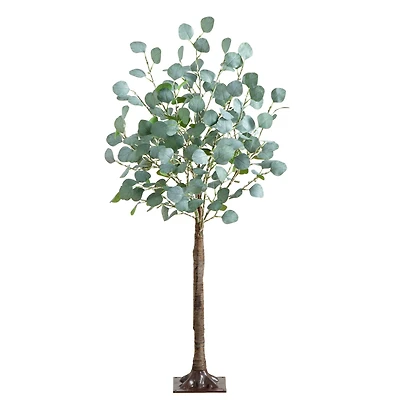 4ft. Pre-Lit Artificial Eucalyptus Tree with Warm White LED Lights