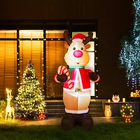 Glitzhome® 8ft. LED Inflatable Reindeer