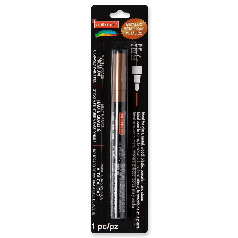 Metallic Fine Tip Multi-Surface Premium Oil-Based Paint Pen by Craft Smart