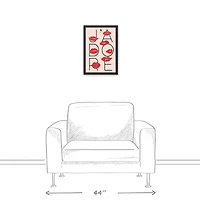 J'adore Lips Canvas Wall Art in Black Frame