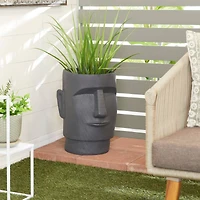 The Novogratz Grey Contemporary Planter, 13" x 14" x 18"