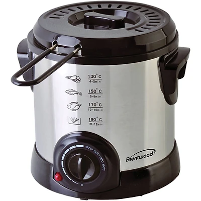 Brentwood 1L Stainless Steel Electric Deep Fryer