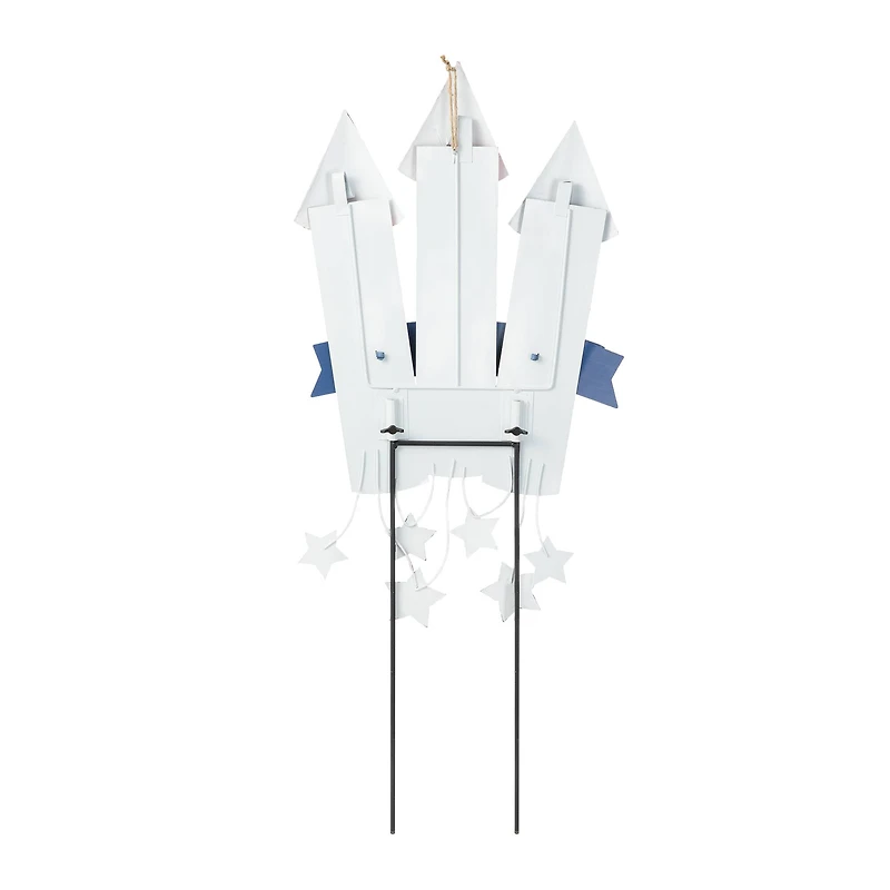 Glitzhome® 30" Patriotic Firecracker Yard Stake