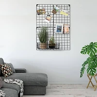 NEX™ Black Wall Grid Panel with 3 Wire Baskets