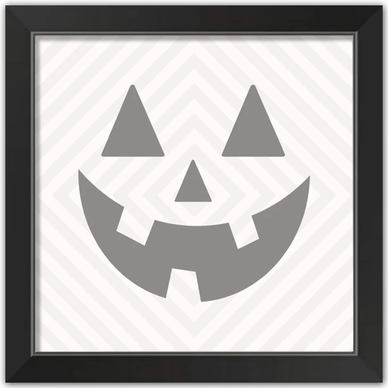 Diamond Jack Halloween Print in Black Frame