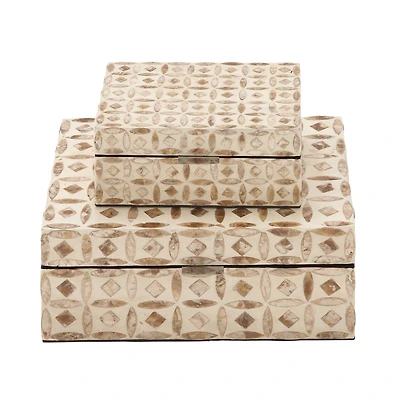 Beige Mother of Pearl Coastal Box Set