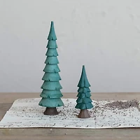 Hello Honey® 6.75" Green & Brown Carved Wood Tree Décor