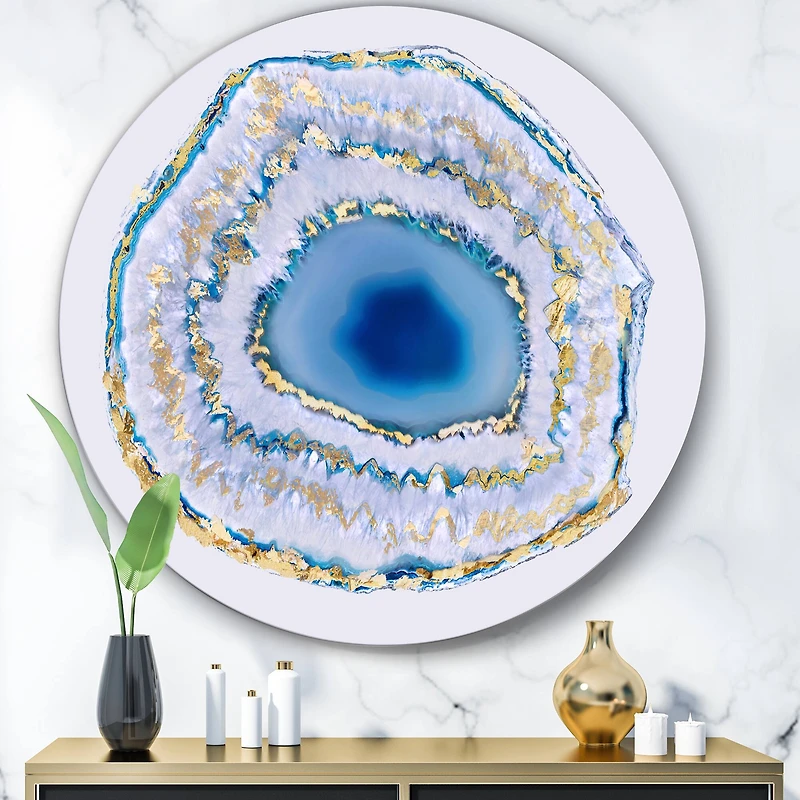 Designart - Golden Blue Agate