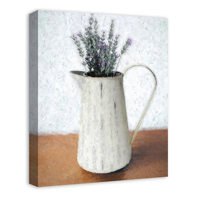Lavendar Bundle in Pitcher 16" x 20" Canvas Wall Art