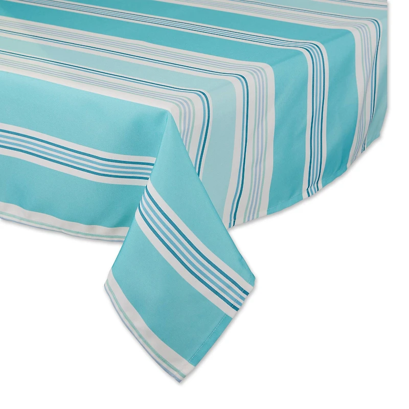 DII® Beach House Stripe Print Outdoor Tablecloth 60x84"