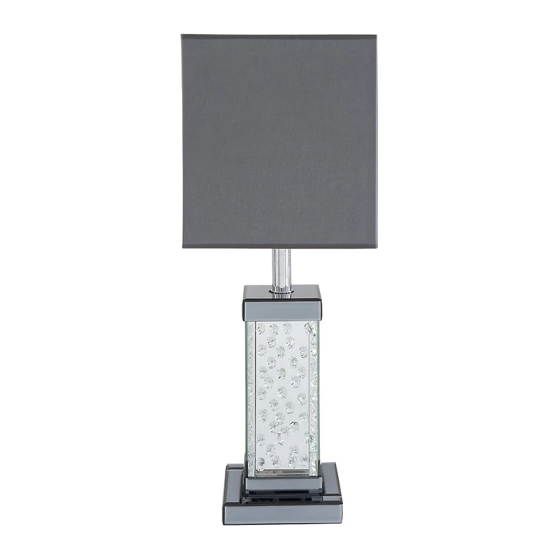 31" Gray Glass Glam Table Lamp