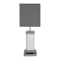 31" Gray Glass Glam Table Lamp