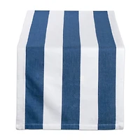 Navy/White Dobby Stripe Table Runner 18" x 72"