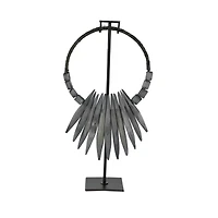 20" Gray Teak Wood Natural Sculpture