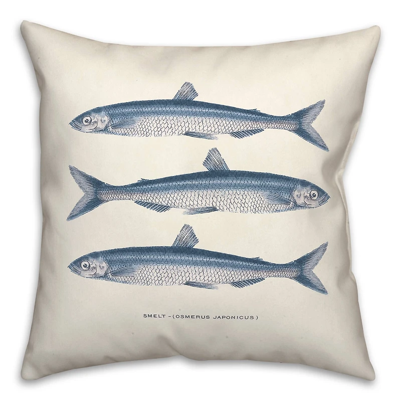 Smelt Fish 18" x 18" Indoor / Outdoor Pillow