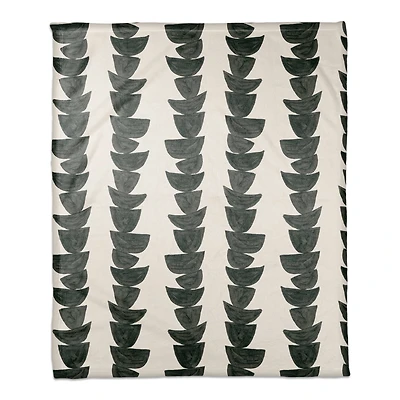 Monochromatic Stacked Bowls 50" x 60" Coral Fleece Blanket