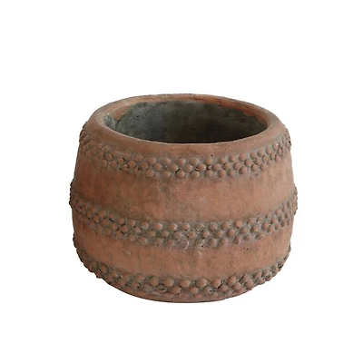 Hello Honey® 5" Boho Cement Planter with Raised Dot Design
