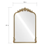 18" x 27" Ornate Arch Wall Mirror in Gold Metal Frame by Ashland®