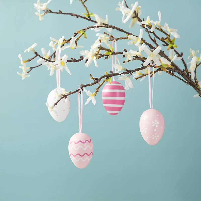 Glitzhome® Blue & Pink Easter Plastic Eggs, 24ct.