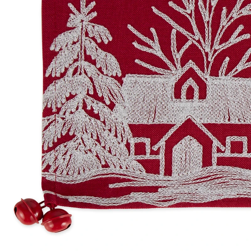 DII® 70" Santa's Sleigh Embroidered Table Runner