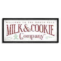 Stupell Industries Milk & Cookie Company Sign Framed Giclee Art
