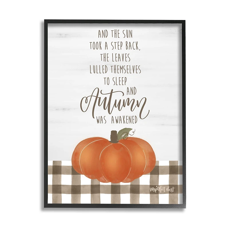 Stupell Industries Autumn Seasonal Phrase Framed Giclee Art