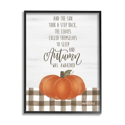 Stupell Industries Autumn Seasonal Phrase Framed Giclee Art