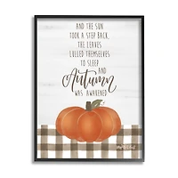 Stupell Industries Autumn Seasonal Phrase Framed Giclee Art
