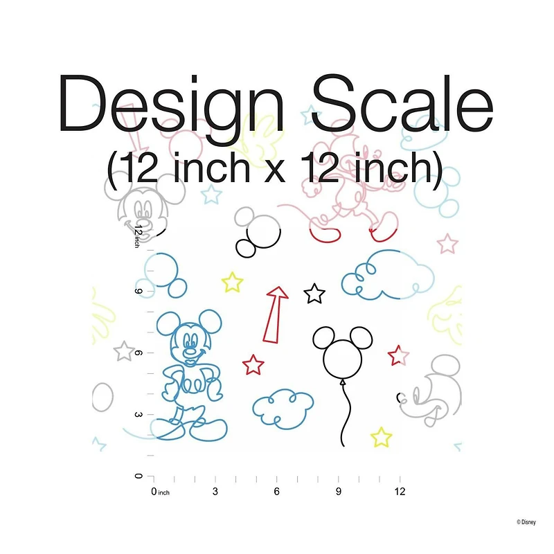 RoomMates Disney® Mickey Mouse Line Art Peel & Stick Wallpaper