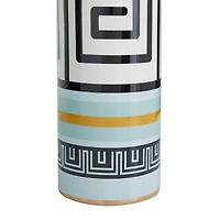 Teal Stoneware Modern Vase, 18" x 5" x 5"