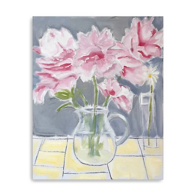 Peonies A Daisy Canvas Giclee