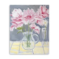 Peonies A Daisy Canvas Giclee