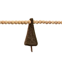 5.5ft. Wood Bead & Felt Pine Tree Garlands, 2ct.