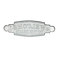 36" Blue Coastal Metal Wall Sign