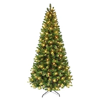 7.5ft. Pre-Lit Virginia Pine Artificial Christmas Tree, Clear Lights